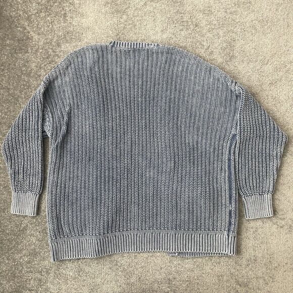 Victoria's Secret Sweater Womens XS Blue Cardigan Casual Knit VS Pink Pockets - Picture 6 of 6